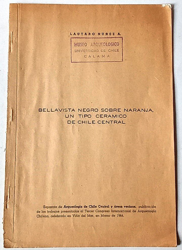 Bellavista Negro sobre Naranja, un tipo cerámico de Chile Central. 	