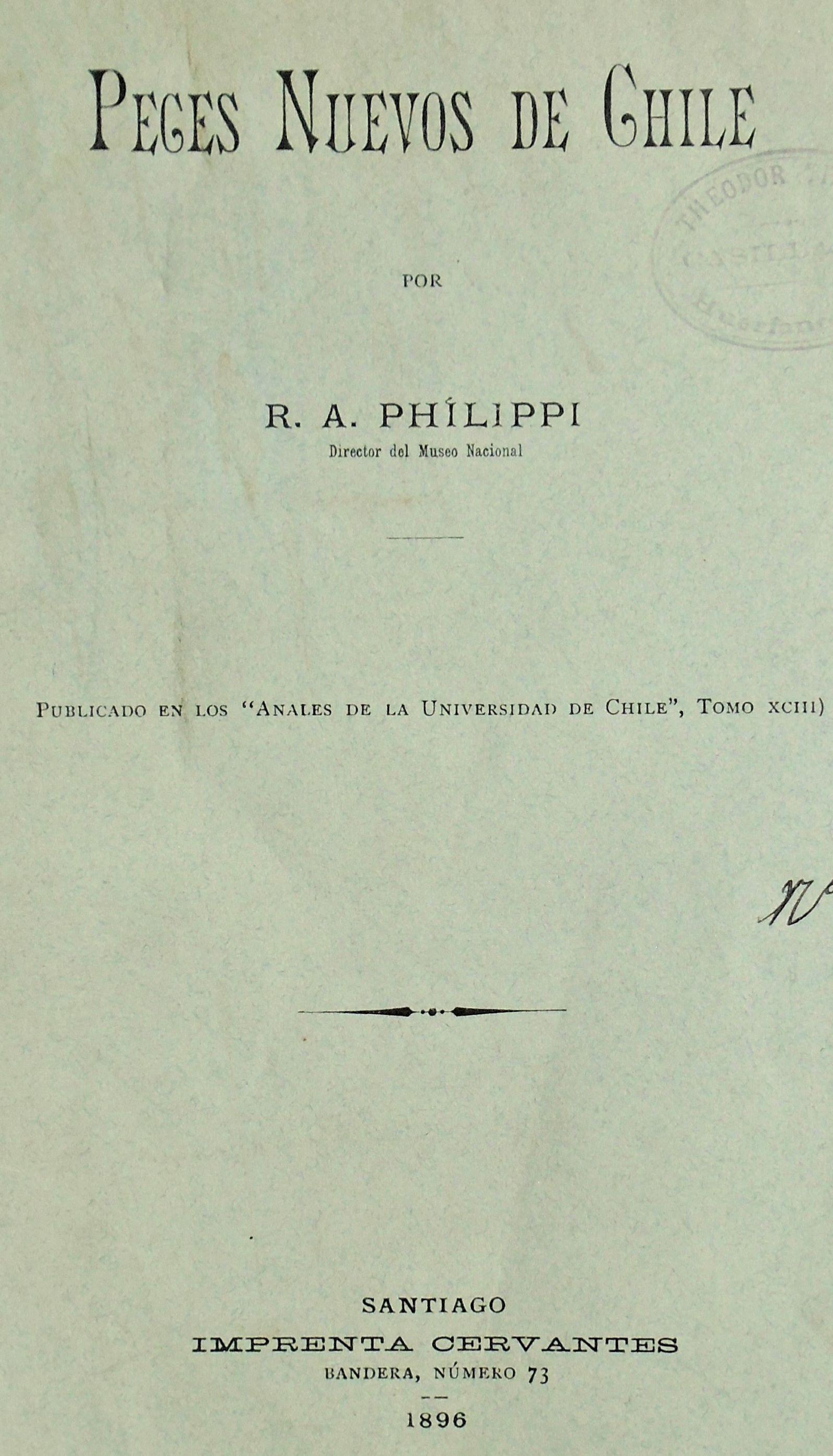 R. A. Philippi - Peces nuevos de Chile