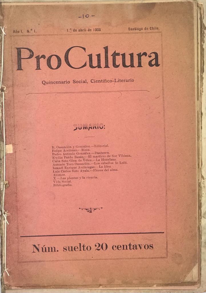 ProCultura. Quincenario Social, Cientifico y Literario