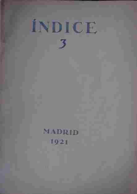  Revista Indice 3 (Poemas De Garcia Lorca, Gerardo Diego, Pedro Salinas, Juan Ramon Jimenez)