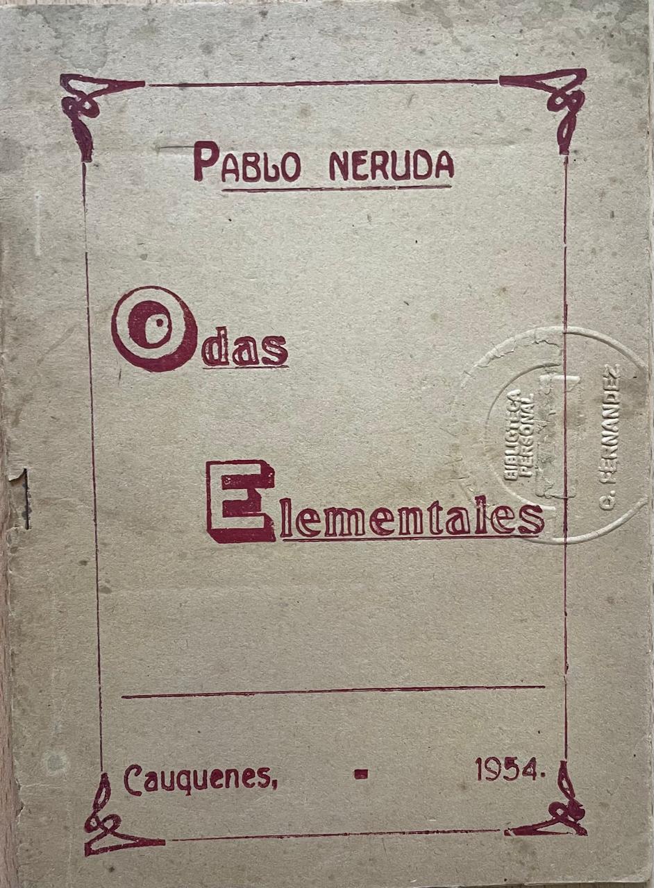 Pablo Neruda 	Odas Elementales 