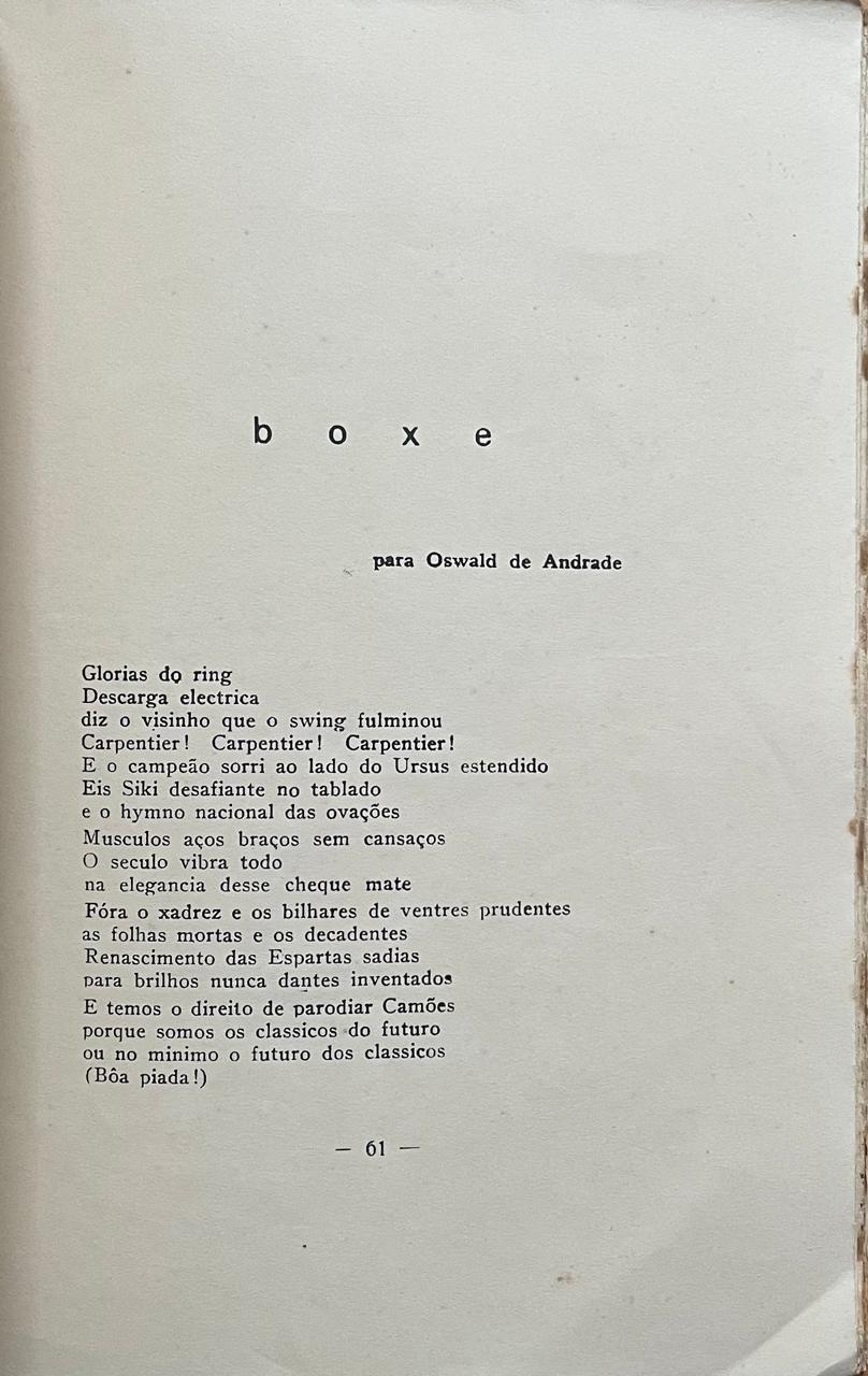 Sergio Milliet	Poemas Análogos 