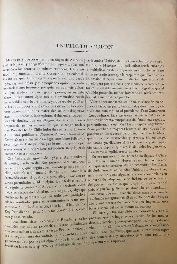 José Vicuña Cifuentes. Aurora de Chile 1812-1813. Reimpresión paleográfica a plana y renglón. 