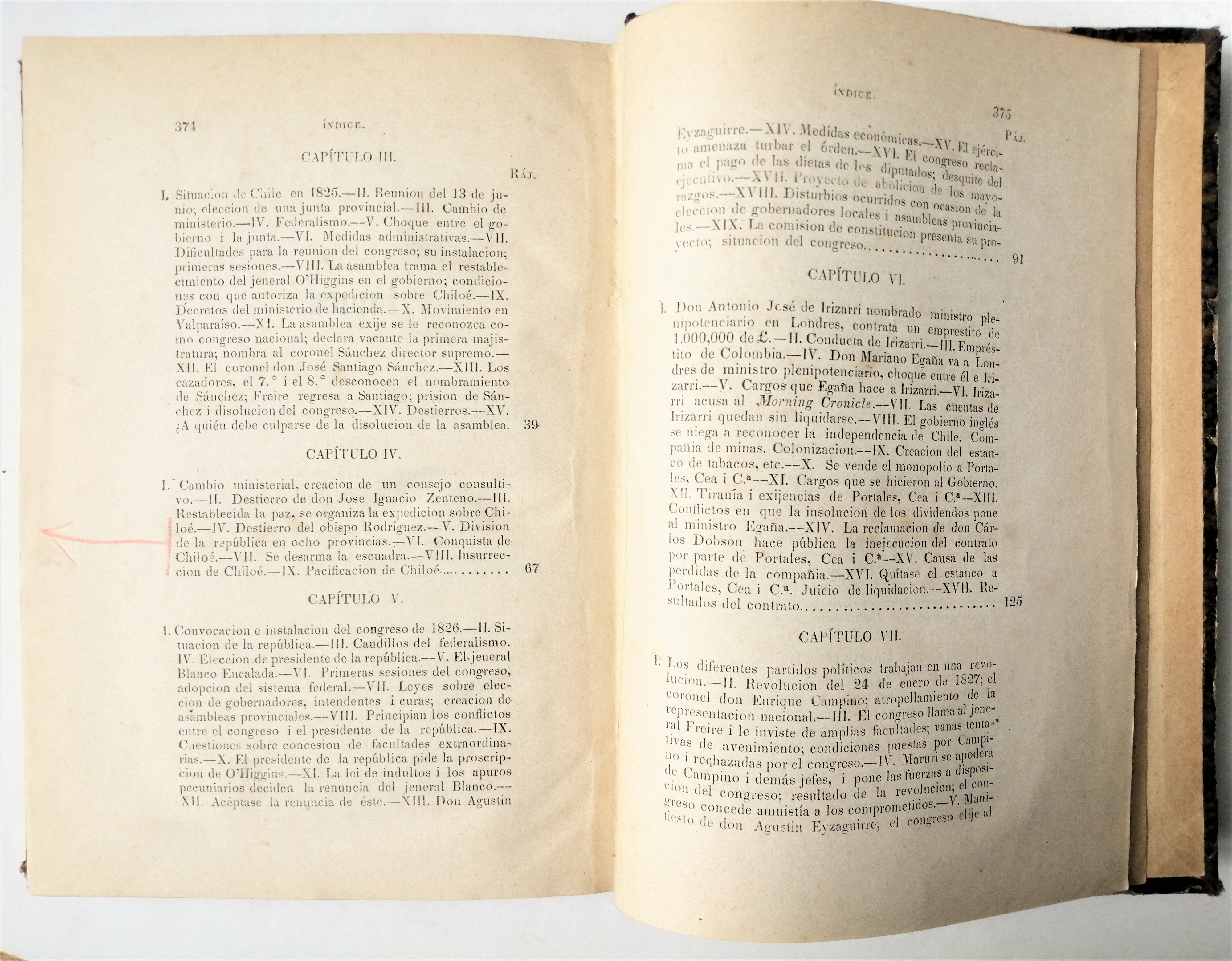 Melchor Concha y Toro - Chile durante los años de 1824 a 1828
