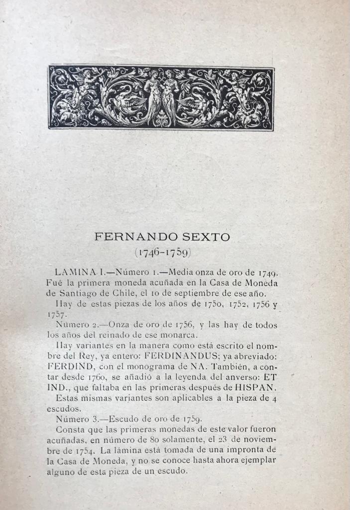 José Toribio Medina . Manual ilustrado de numismática chilena. La Colonia