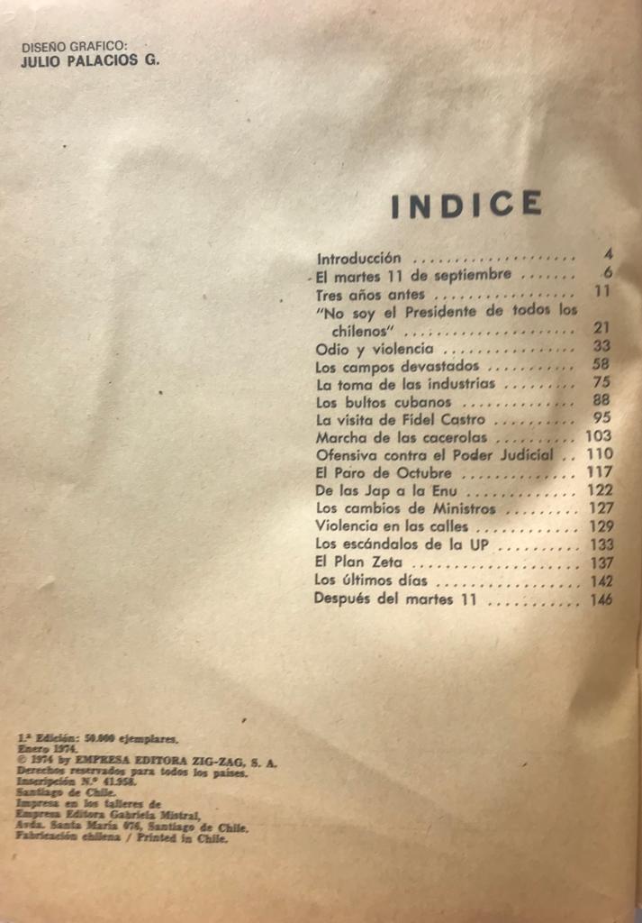 Hernán Millas y Emilio Filippi	Chile 70-73: Crónica de una experiencia