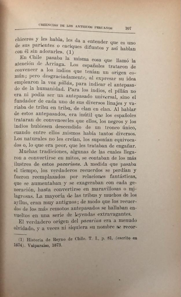 Ricardo E. Latcham . Las creencias religiosas de los antiguos peruanos. 