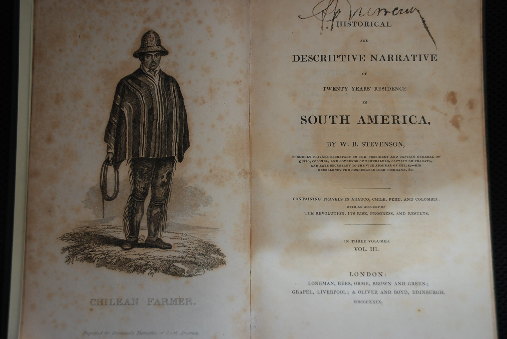 W. B. Stevenson - Historical and descriptive narrative of twenty years residence in south america 3 tomos