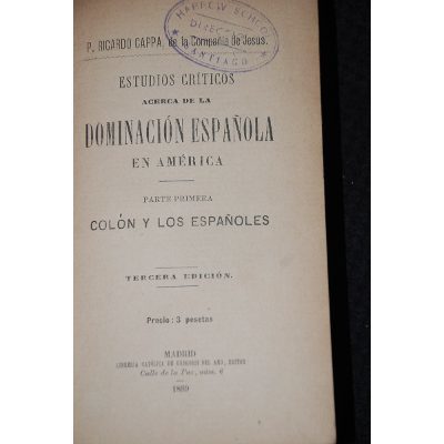 P. Ricardo Cappa - Colón y los Españoles
