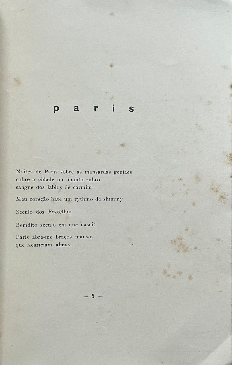 Sergio Milliet	Poemas Análogos 